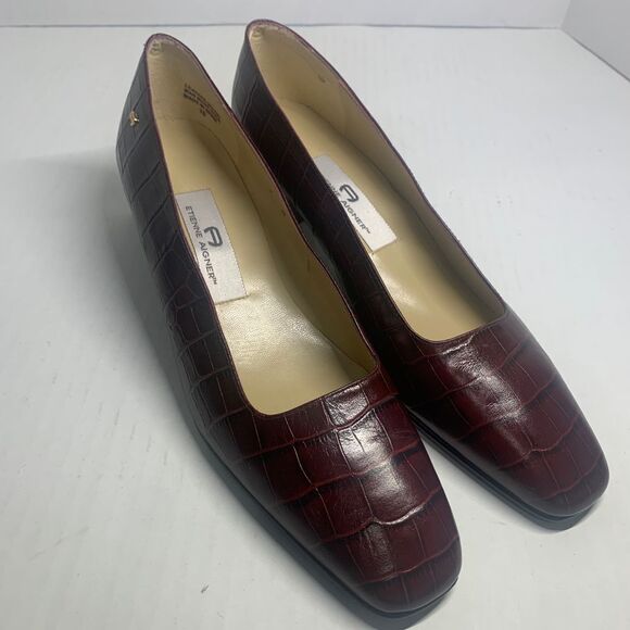 Etienne Aigner Shoes - Etienne Aigner Astoria Red Gator Leather Pumps Size 9 Narrow